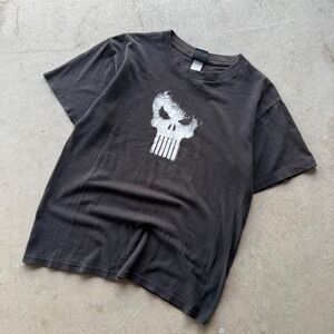 2000s Mens Mad Engine Marvel Punisher Skull Graphic T-Shirt Large
